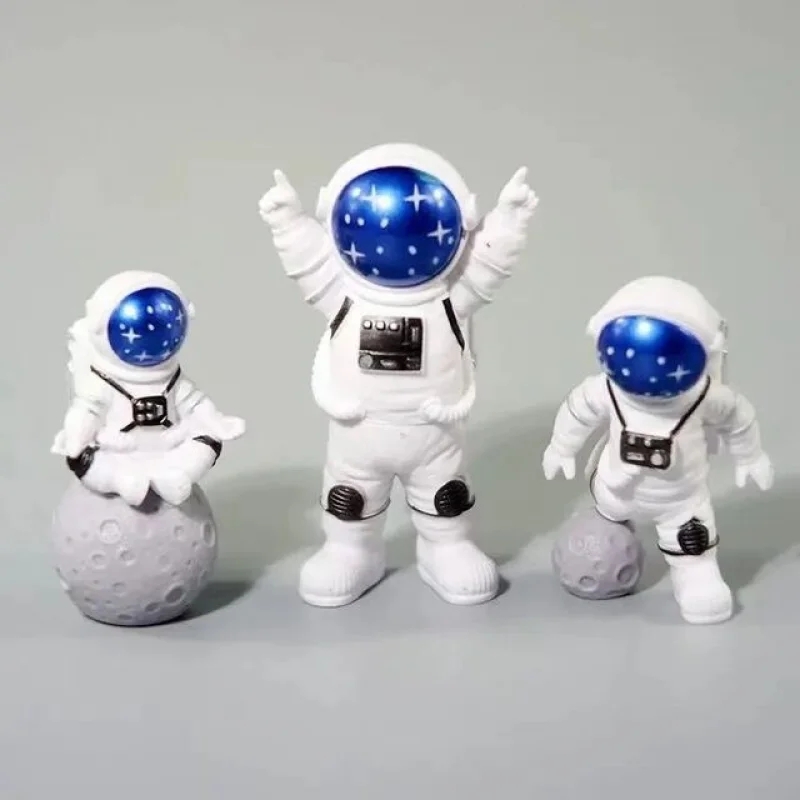 Astronot 3 lü set silikon kalıp - Görsel 3