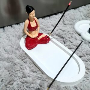 Yogacı kız tütsülük silikon kalıp