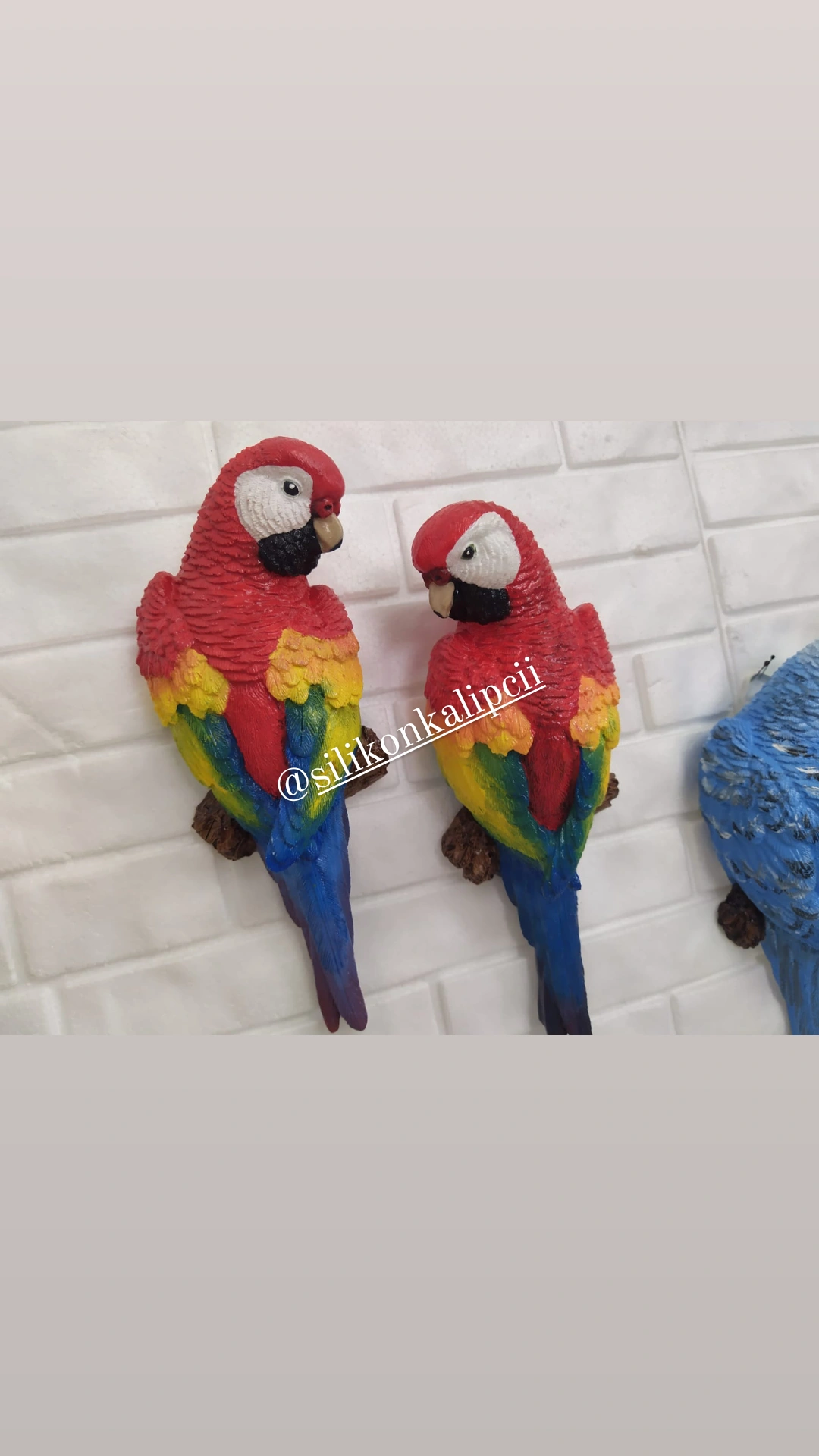Papağan biblo 2 li silikon kalip - Görsel 2