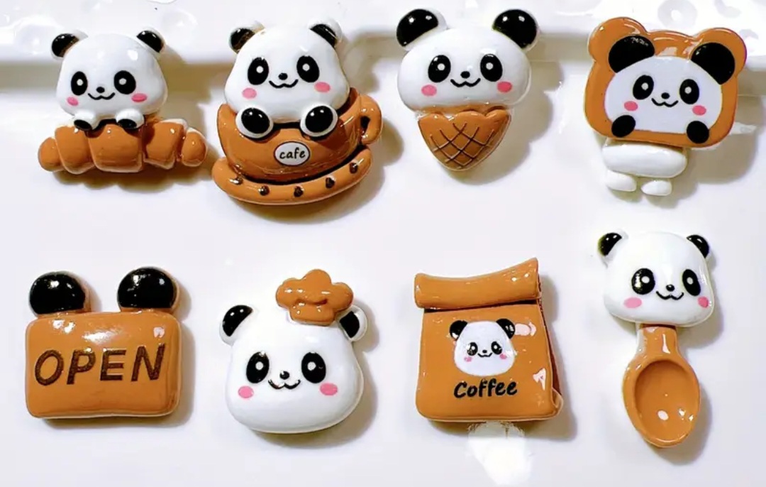 Panda set magnet &saksı süsü silikon kalıp - Görsel 4