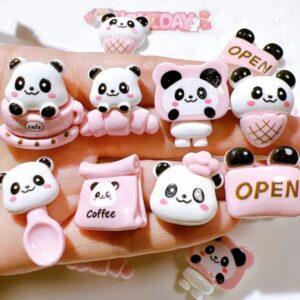Panda set magnet &saksı süsü silikon kalıp