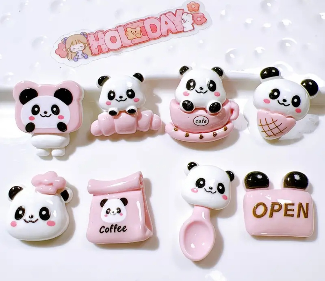 Panda set magnet &saksı süsü silikon kalıp - Görsel 2