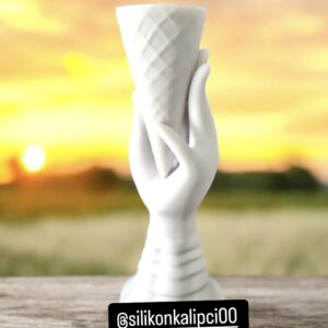 Külah vazo büyük ve küçük boy silikon kalıp