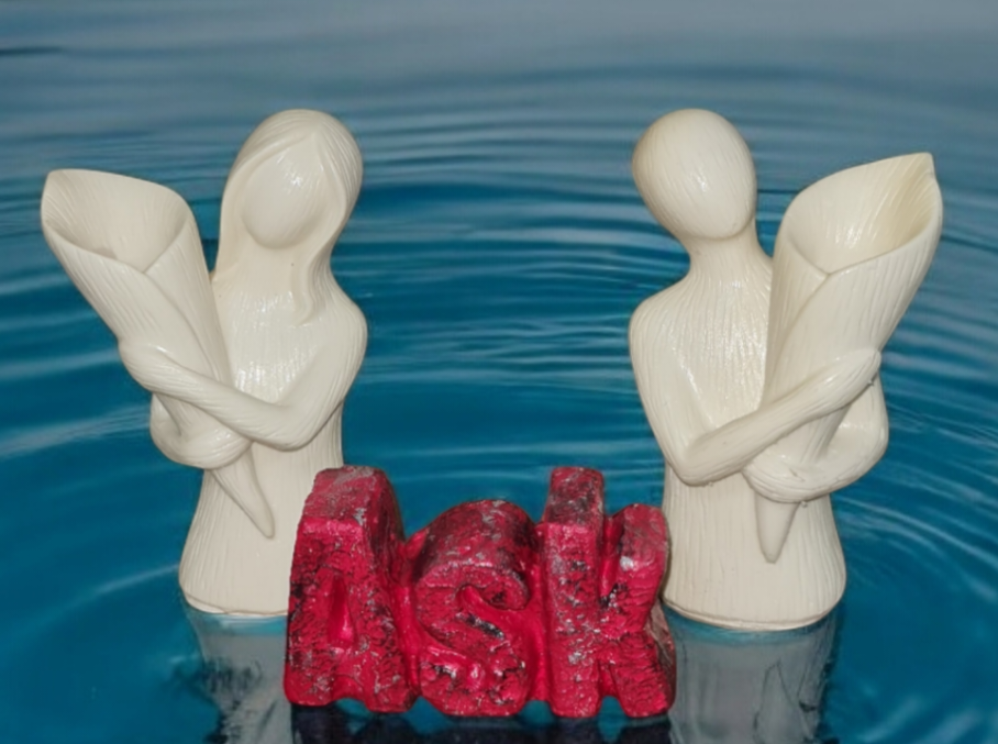 Sevgili erkek kız vazo tabak aşk silikon kalıp set - Görsel 6