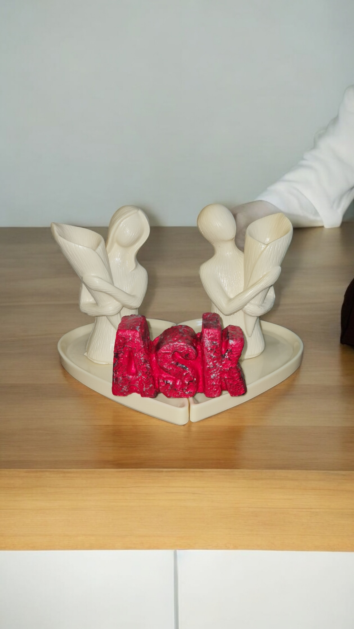 Sevgili erkek kız vazo tabak aşk silikon kalıp set