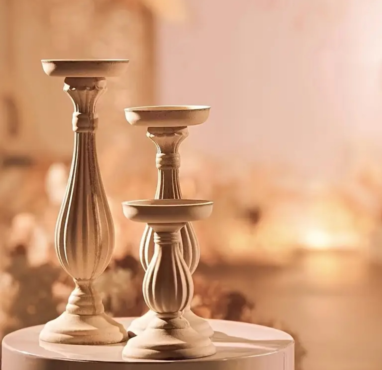 Antik şamdan 2li silikon kalıp no 34