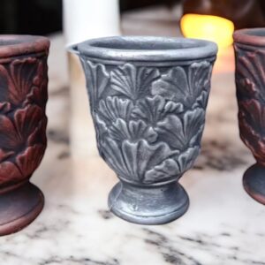 Yaprak desenli vazo silikon kalıp no55