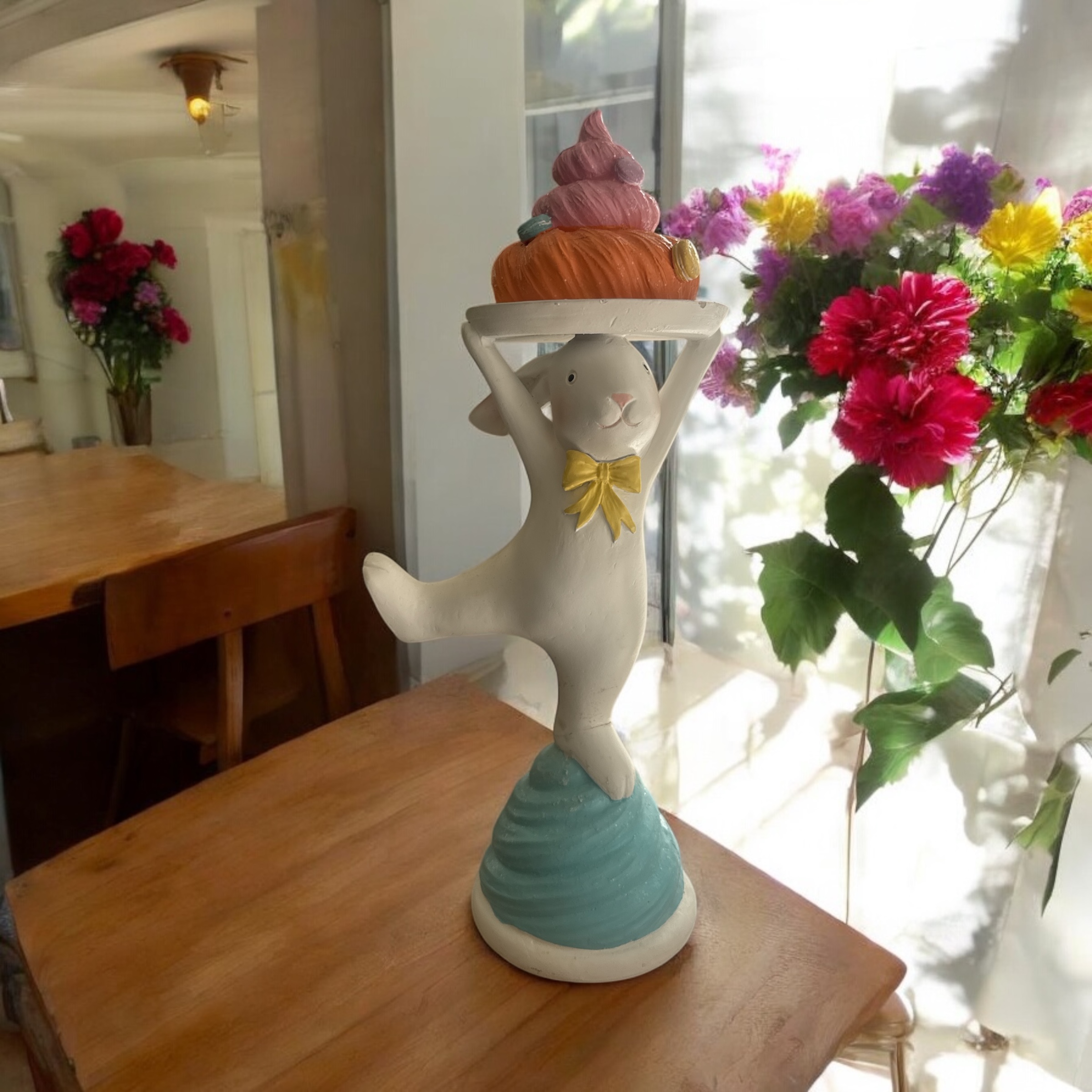 Tepsi tutan paskalya tavşanı silikon kalıp