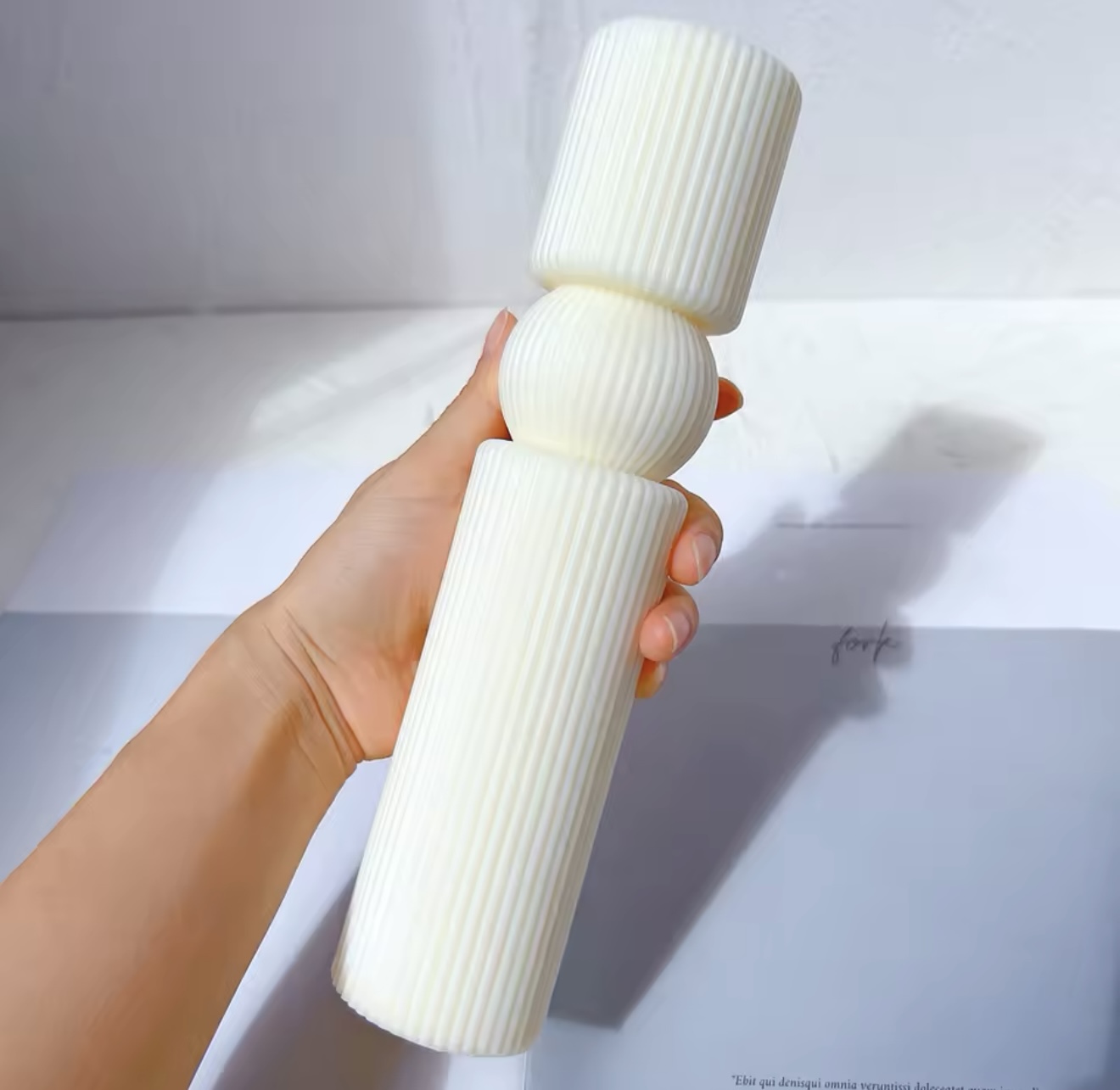 İskandinav 3 lü mum set silikon kalıp no22 - Görsel 3