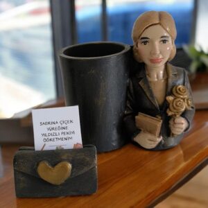 Ögretmen kalemlik kadın silikon kalıp