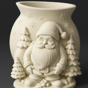 Yılbaşı nuel saksı silikon kalıp 15 cm