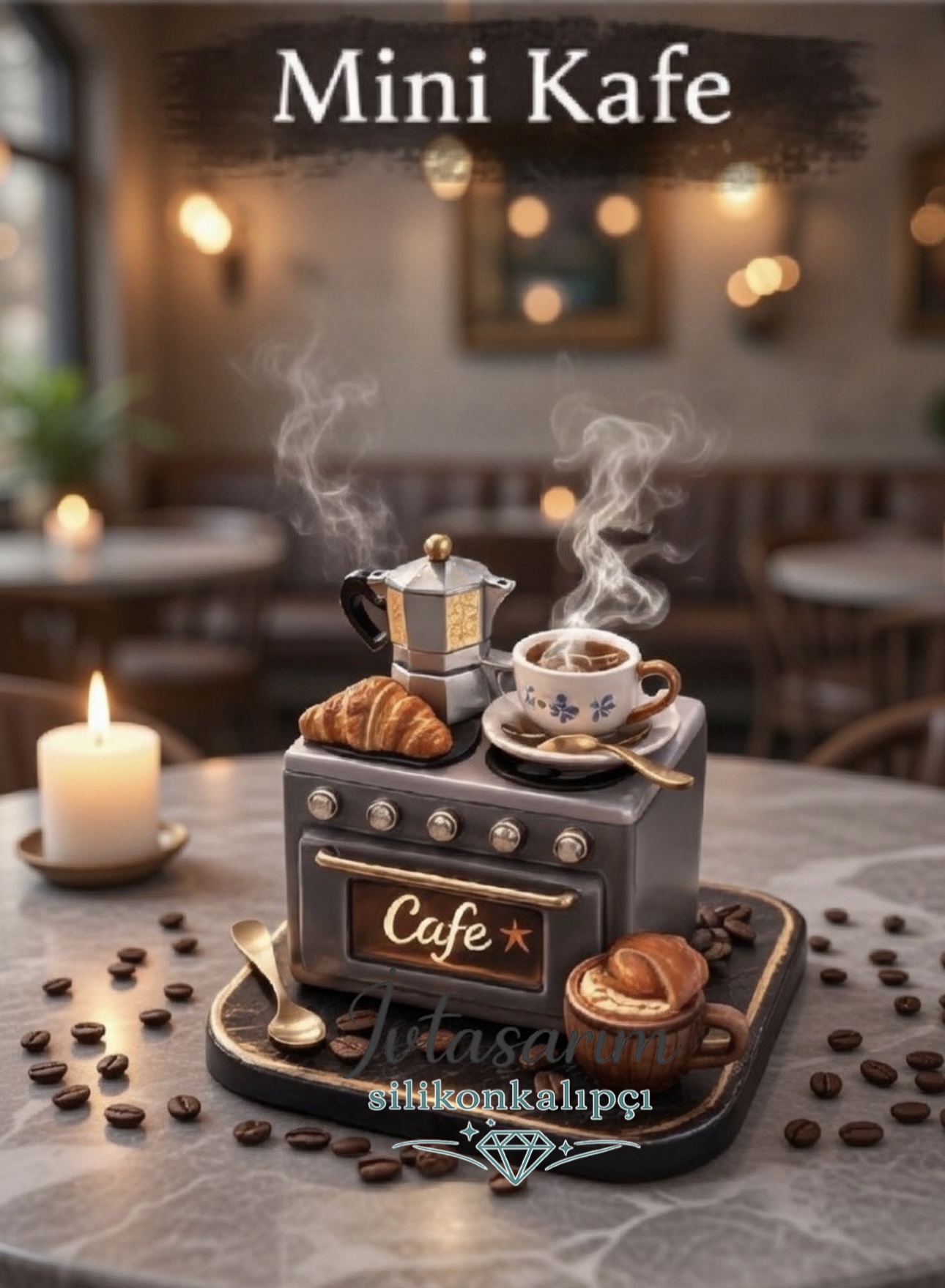 Mini cafe tütsülük silikon kalıp