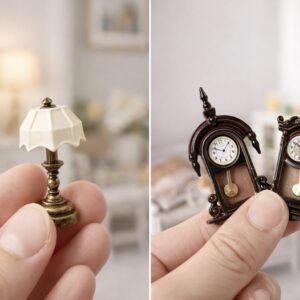 Minyatür saat bahçe süsü  5li set silikon kalıp