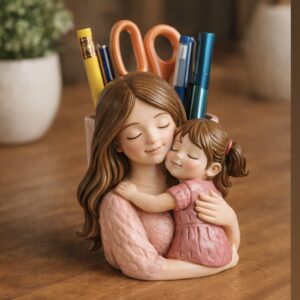 Anne kız kalemlik silikon kalıp no21