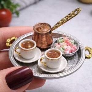 Minyatür kahve set silikon kalıp