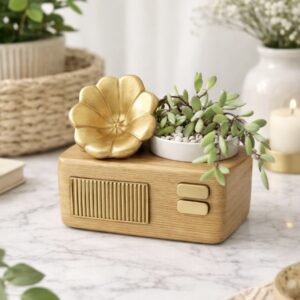 Gramofon saksı retro serisi silikon kalıp
