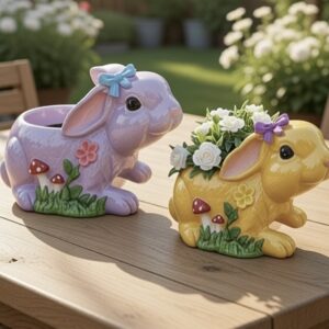 Tavşan saksı silikon kalıp no56