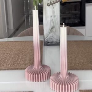 Uzun çizgili mum silikon kalıp  27 cm