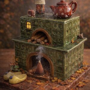 Şömine soba desenli tütsülük silikon kalıp