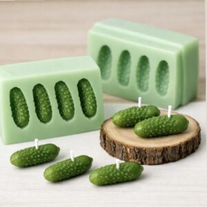 Kornişon mum silikon kalıp