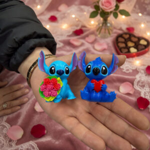 Stitch  7 cm 2 li set silikon kalıp