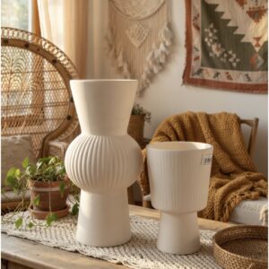 İskandinav 2 li vazo set silikon kalıp no54