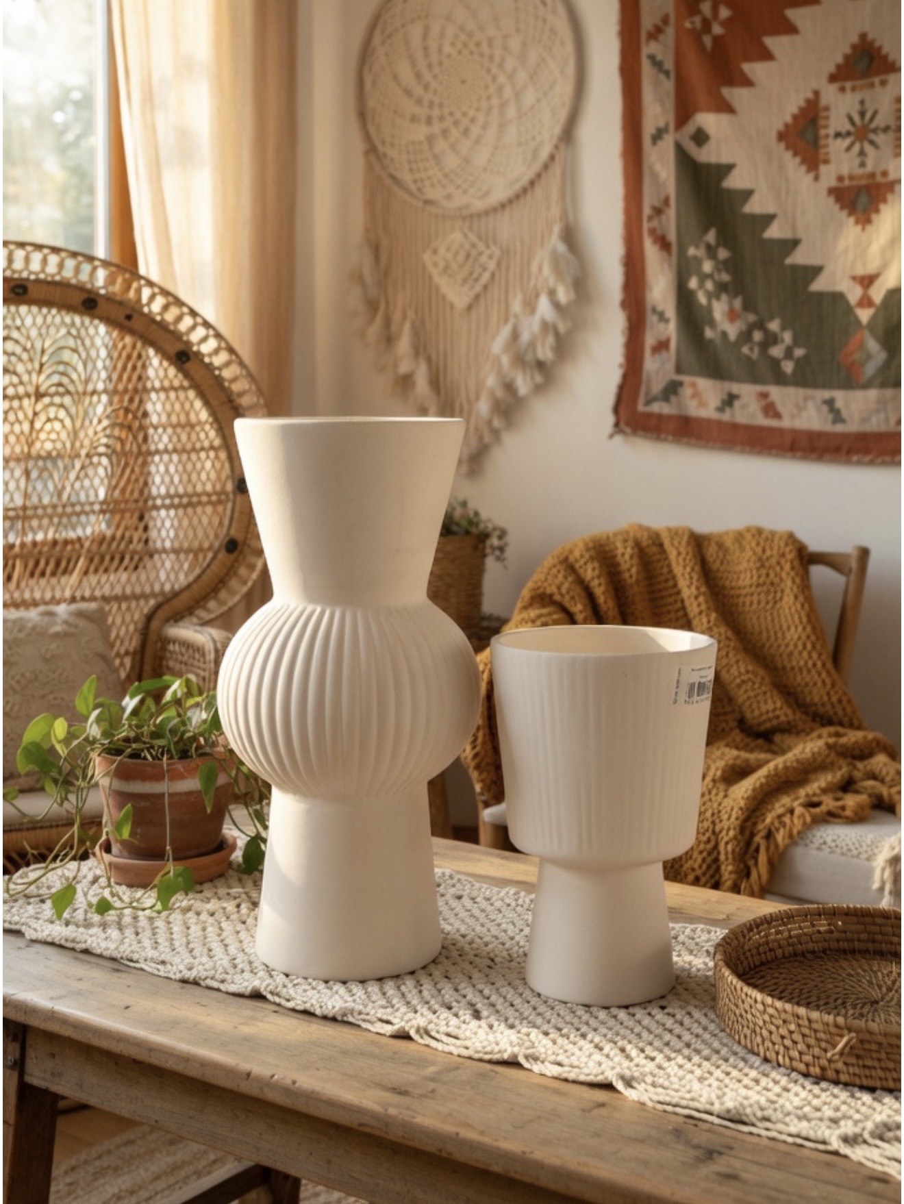 İskandinav 2 li vazo set silikon kalıp no54