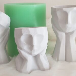 Kubik saksı 3 lü set silikon kalıp no56