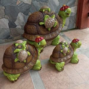 Kaplumbağa bahçe süsü silikon kalıp 18x23 cm