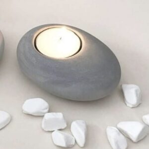 Taş mumluk silikon kalıp no1