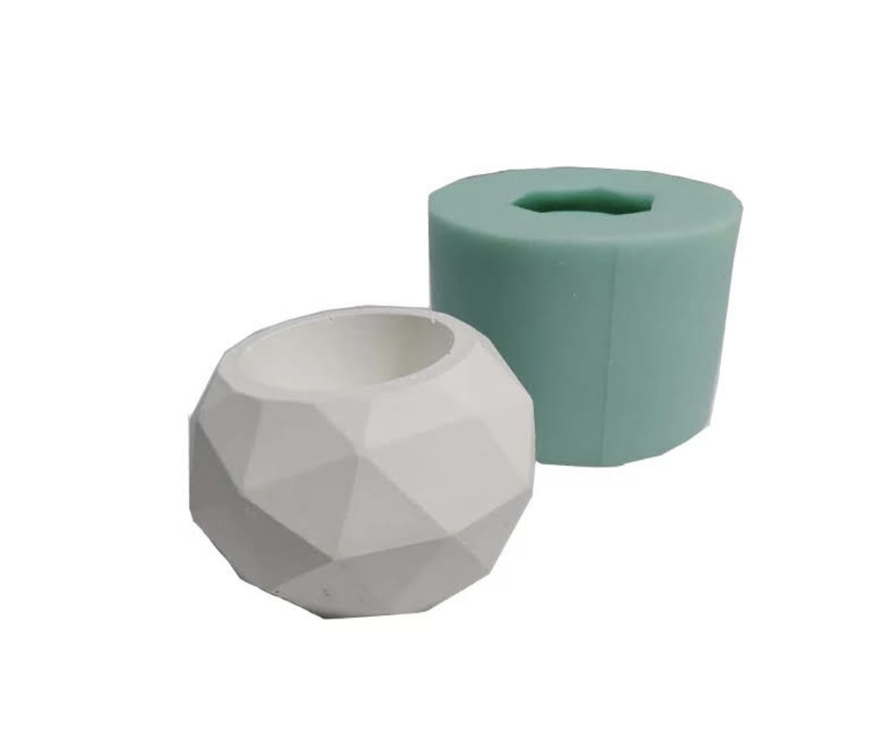 Geometrik saksı silikon kalıp