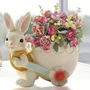 Tavşan arabalı  saksı silikon kalıp