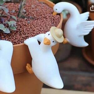 Ördek saksı süsü 3 lü silikon kalıp no1