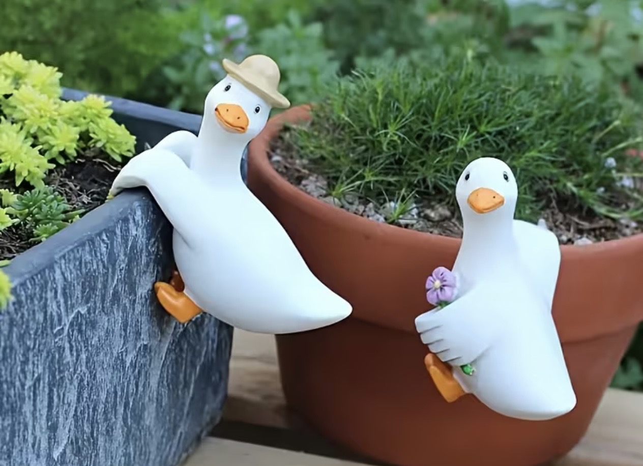 Ördek saksı süsü 3 lü silikon kalıp no1 - Görsel 2