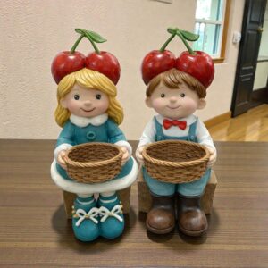 Kirazlı erkek kız biblo silikon kalıbı